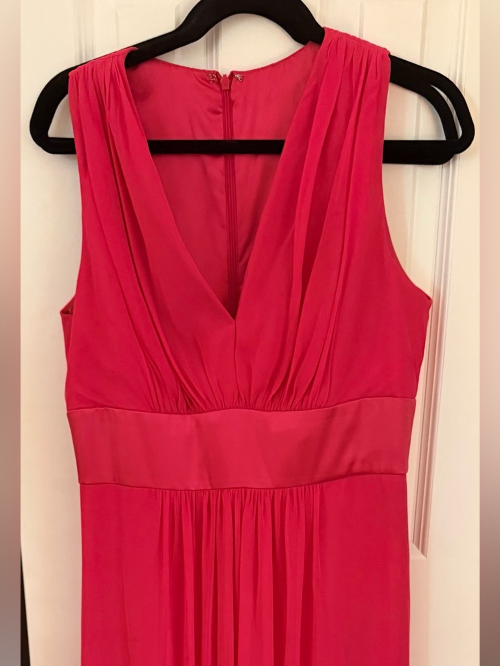 After Six Hot Pink V-Neck Maxi Dress